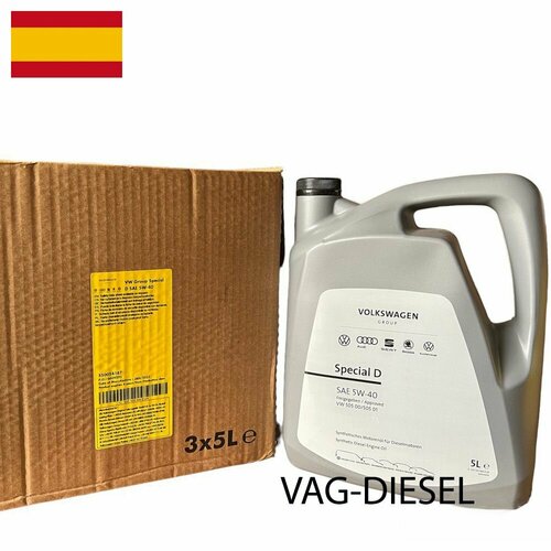 Моторное масло Volkswagen AG Special D 5W-40 синтетическое смазка автомобильная для двигателя 5 л 7450₽