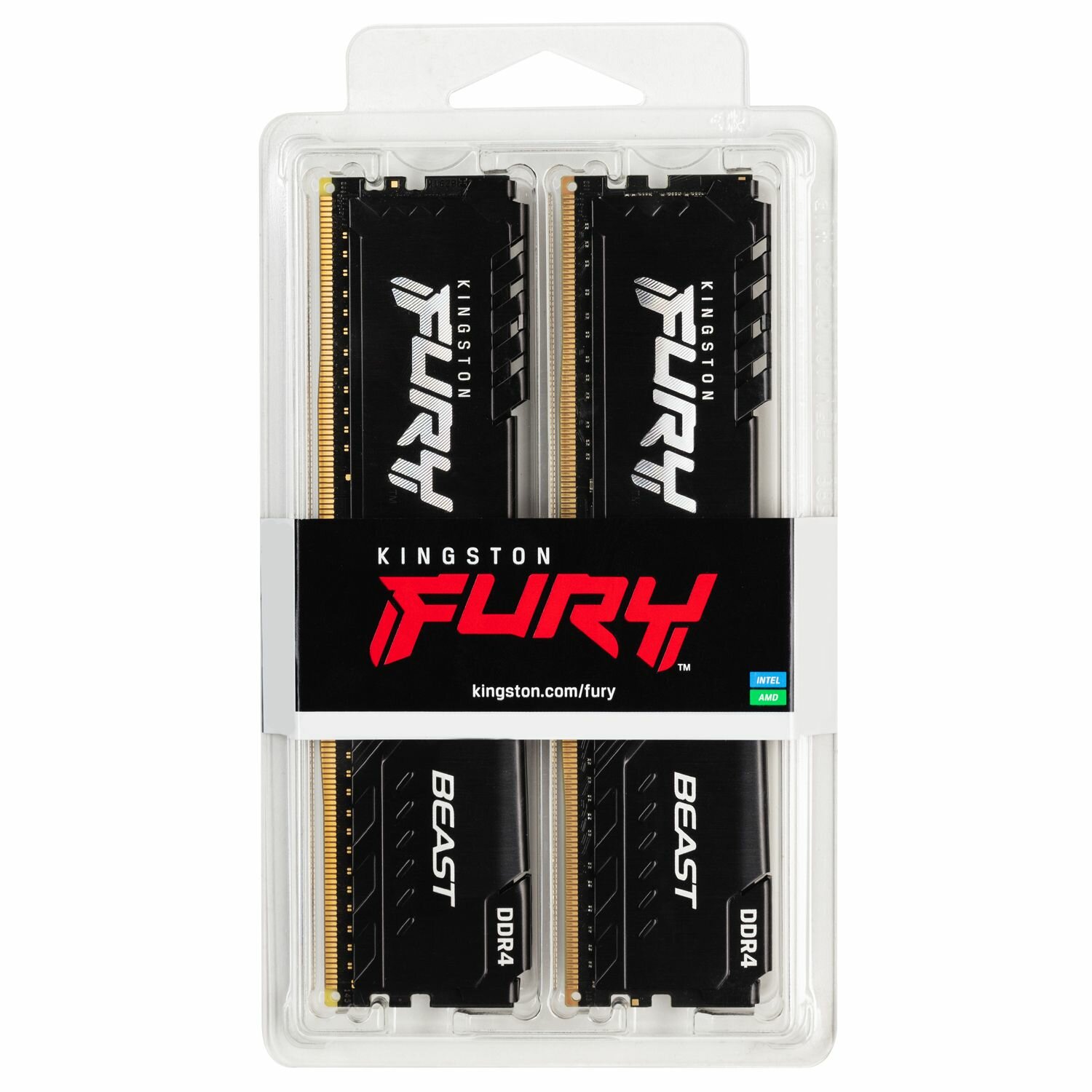 Оперативная память Kingston FURY Beast 16 ГБ (8 ГБ x 2 шт.) DDR4 3200 МГц DIMM CL16 KF432C16BBK2/16