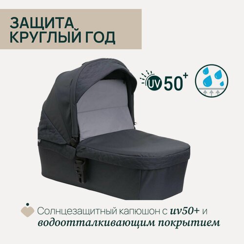 Изображение товара Люлька для коляски Chicco Seety для новорождённых от 0 месяцев Boston Grey