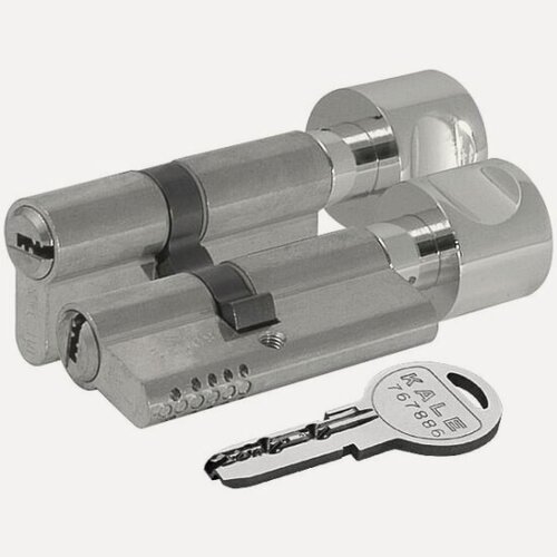 Изображение товара Цилиндровый механизм Kale Kilit с вертушкой 164 OBS SCE/110 (50+10+50) mm никель 5 кл.