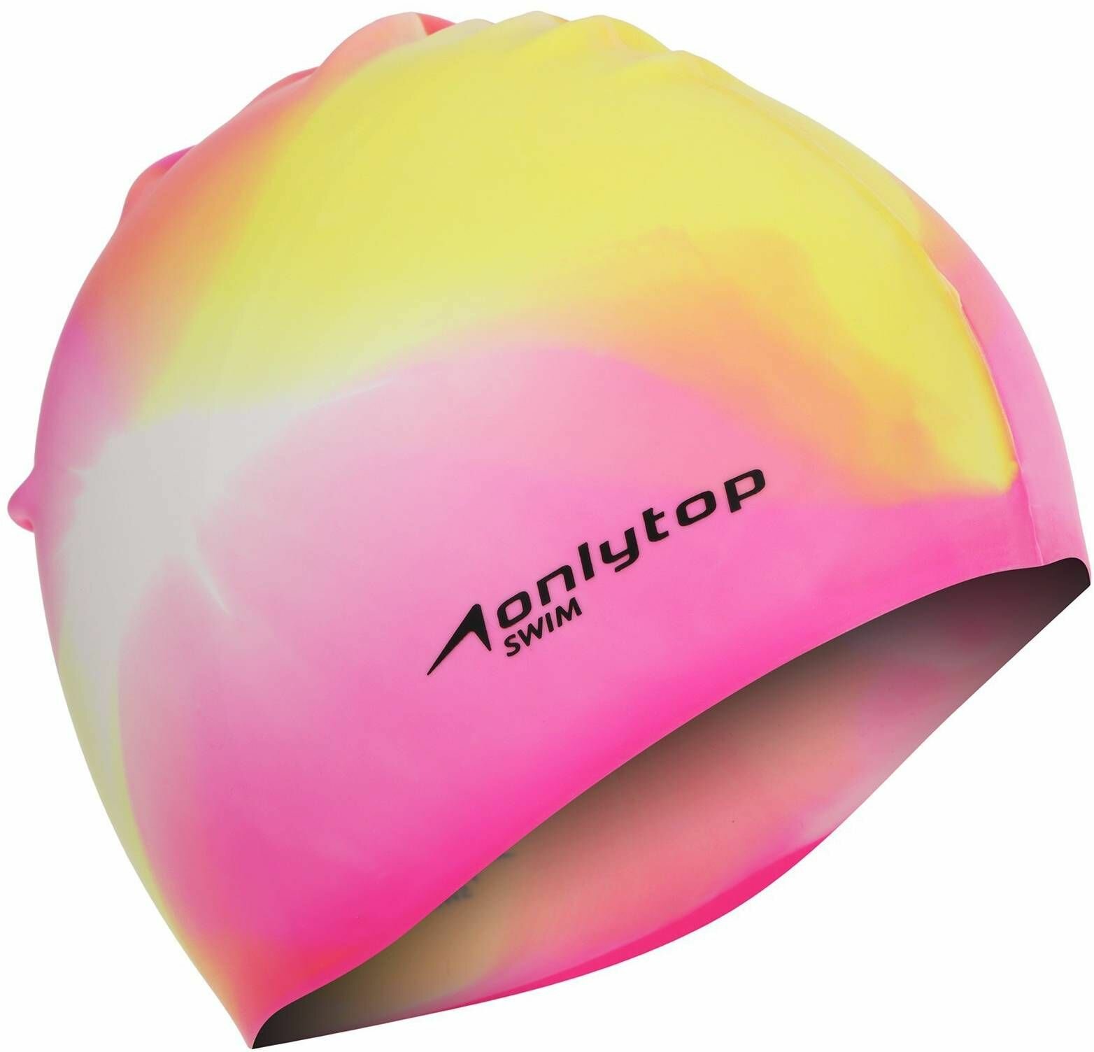Силиконовая шапочка для плавания Swim взрослая плавательная шапка для купания в бассейне обхват 54-60 см цвета микс