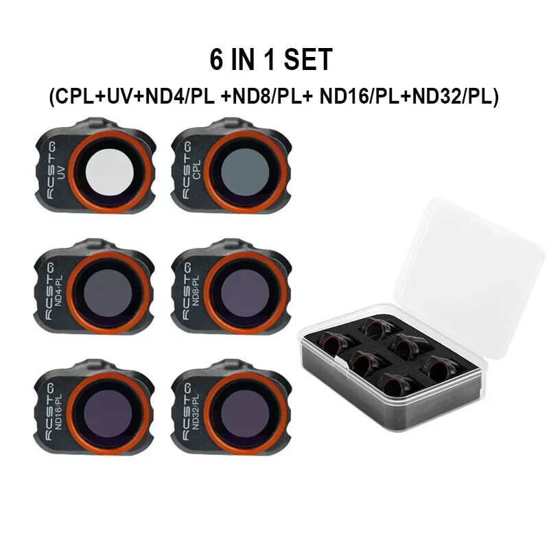 Набор фильтров RCSTQ для DJI Mini 2/Mini 2 SE, 6 IN 1 SET