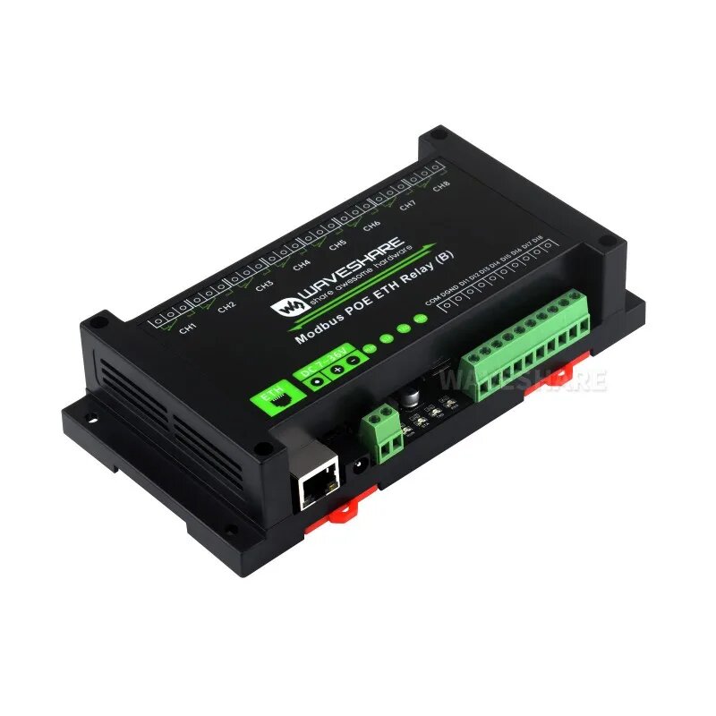 Waveshare Modbus POE ETH Relay (B) 8-канальный релейный модуль