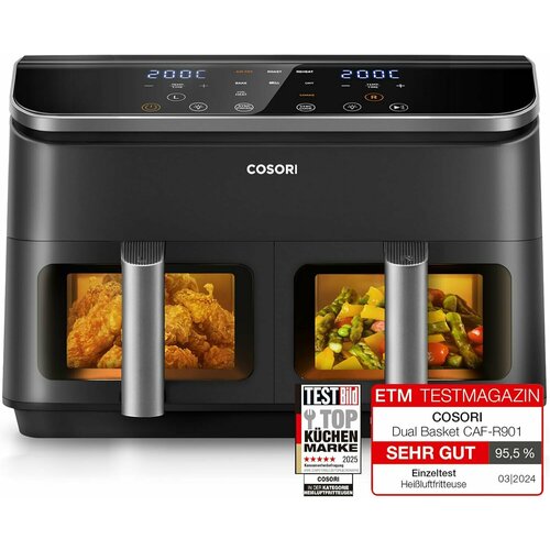Аэрогриль COSORI CAF-R901-AEU с 2 камерами 85 литра цвет черный 5529500₽