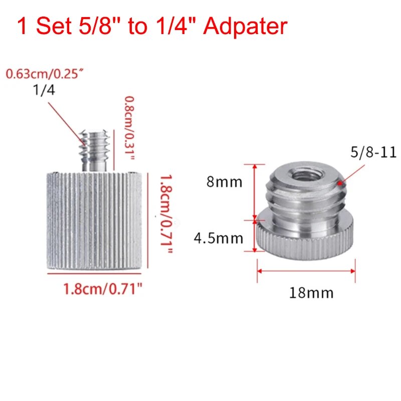 Переходник для микрофона OOTDTY 5 8 на 1 4  C-1 Set Adapter