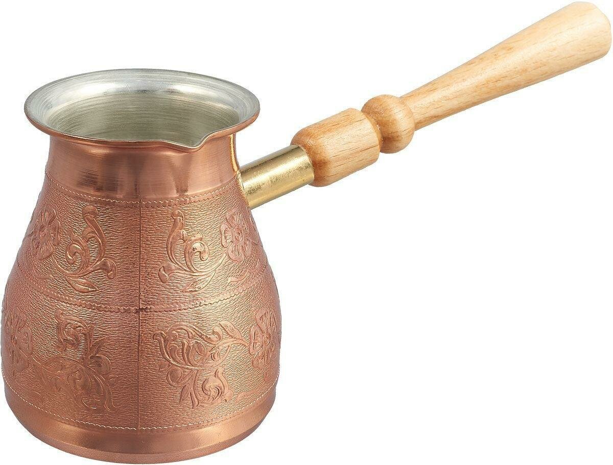 Турка TimA "Арабика" А-420c, медная, с деревянной ручкой, 0,42 л