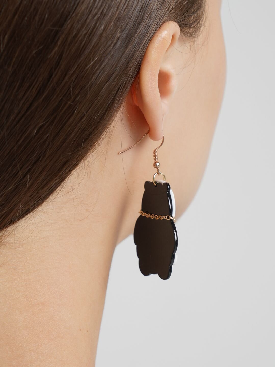 Серьги Bag & You, акрил, размер 65 мм, белый — фото 1