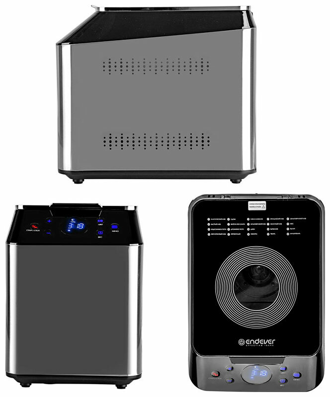 Картинки Хлебопечка Endever Skyline MB-64, стальной/черный