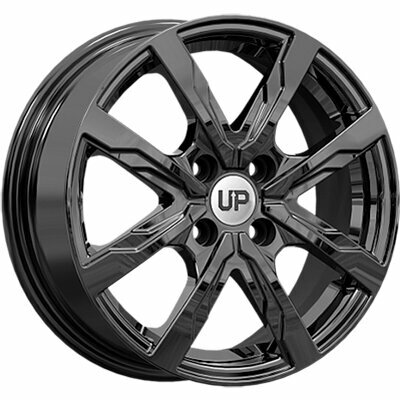 Литой колесный диск Wheels UP Up122 6xR15 PCD4x100 DIA60.1 ET47 Черный глянцевый