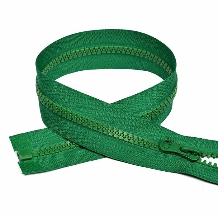 Молния MaxZipper трактор №5 1 замок с усиленными звеньями, 80 см, цвет F258 зеленый, 10 шт