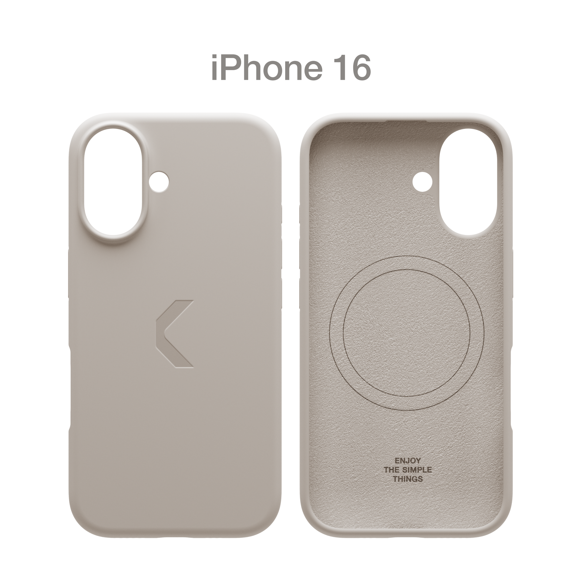Силиконовый чехол COMMO Shield Case для Apple iPhone 16 с поддержкой беспроводной зарядки, Linen