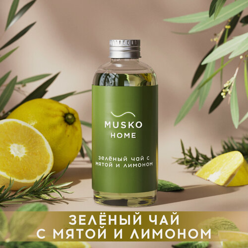 Изображение товара Рефил, жидкость для аромадиффузора с палочками, 100 мл, Зеленый чай с мятой и лимоном