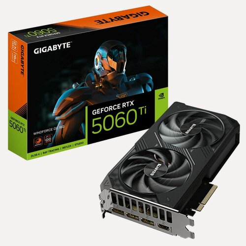 Изображение товара Видеокарта Gigabyte RTX5060Ti WINDFORCE OC 16GB GDDR7 128bit 3xDP HDMI 2FAN RTL