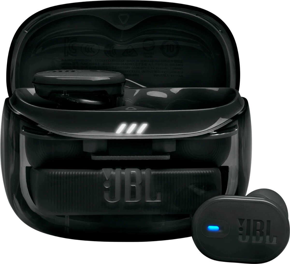 Беспородные наушники JBL Tune Buds 2 Ghost с шумоподавлением черные