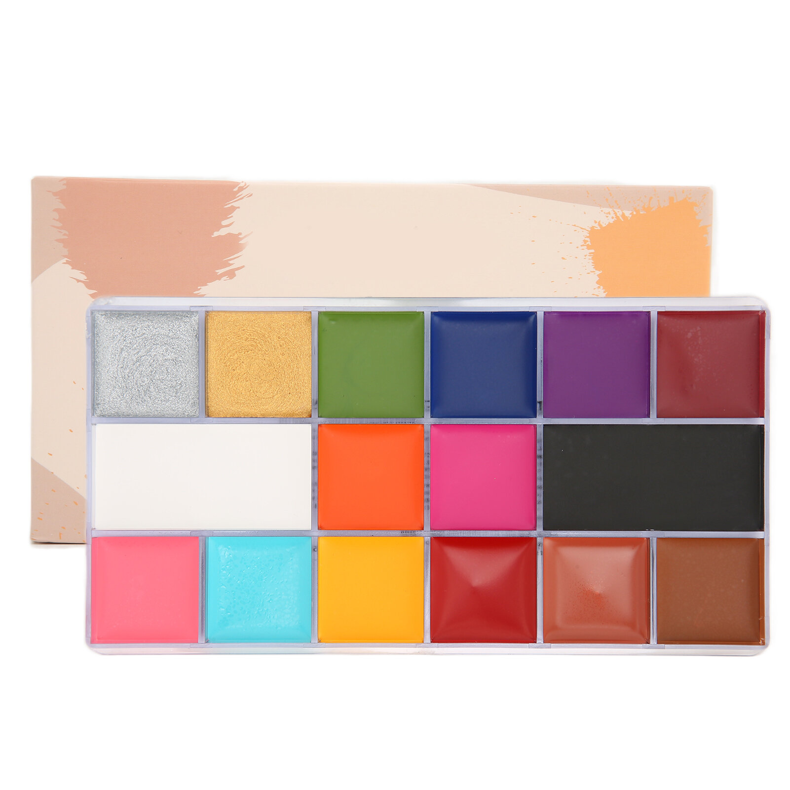 IMAGIC 16 Colors Face Body Paint Oil Athena Painting Palette for Halloween Cosplay Costumes