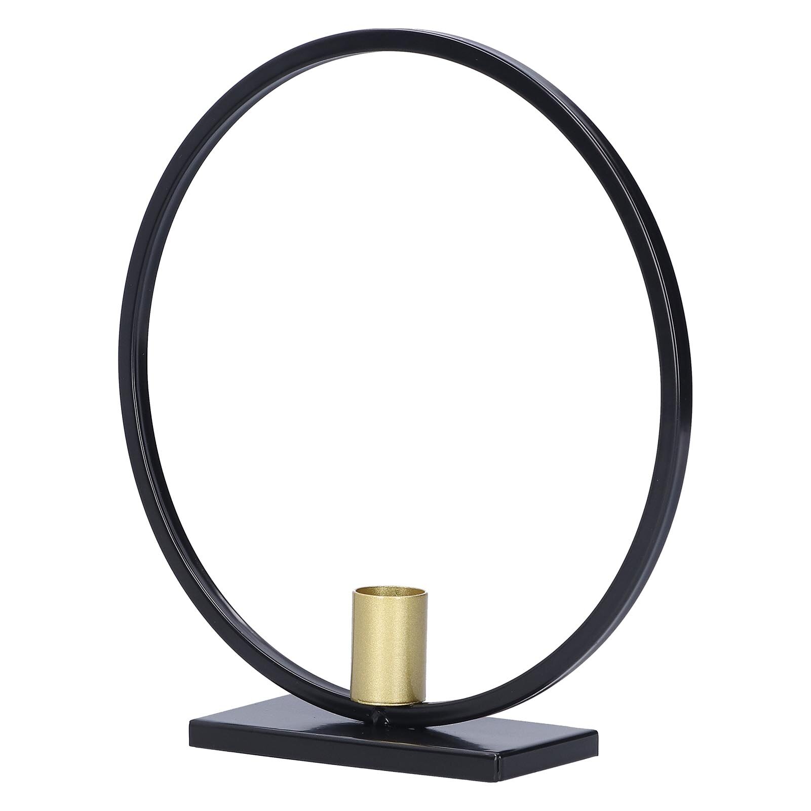 Канделябр из кованого железа в форме круга для ужина стильный подсвечник для украшения дома