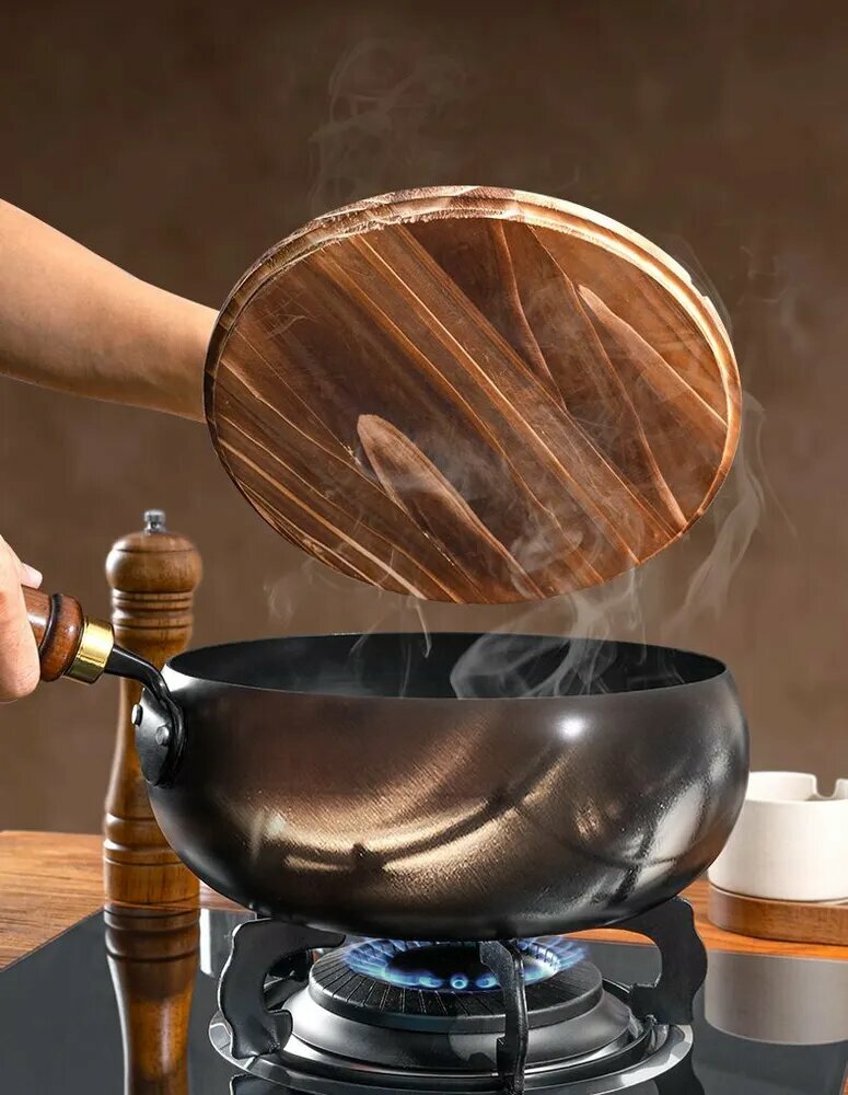 Сковороды Xiaomi Xiaomi Вок , 24 см, с крышкой, со съемной ручкой