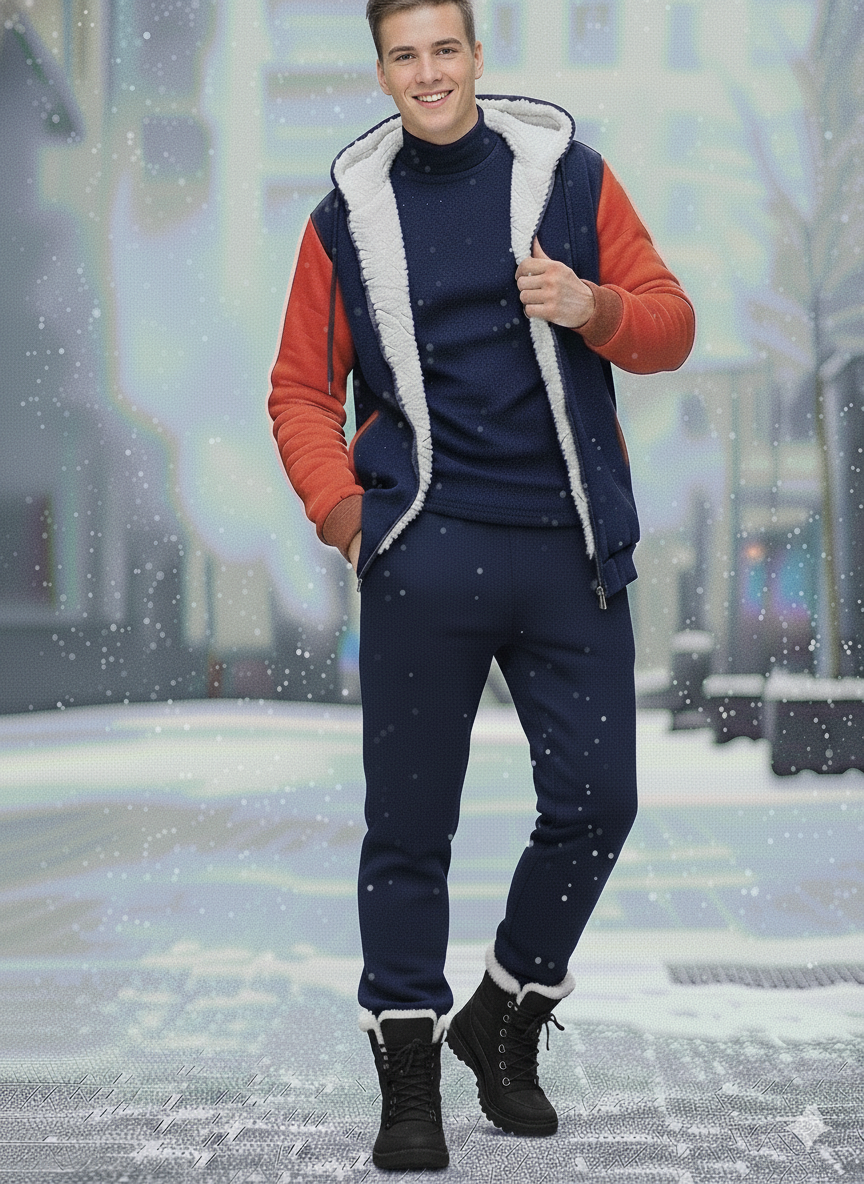 Комплект одежды Jools Fashion мужской зимний на флисе для занятия спортом (с начесом) цвет красный размер 52 размер 3xl красный