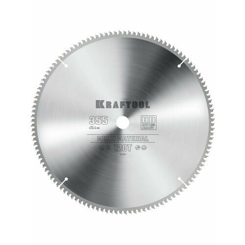 фото Kraftool multi material, 355 х 25.4 мм, 120т, пильный диск по алюминию (36953-355-25.4)