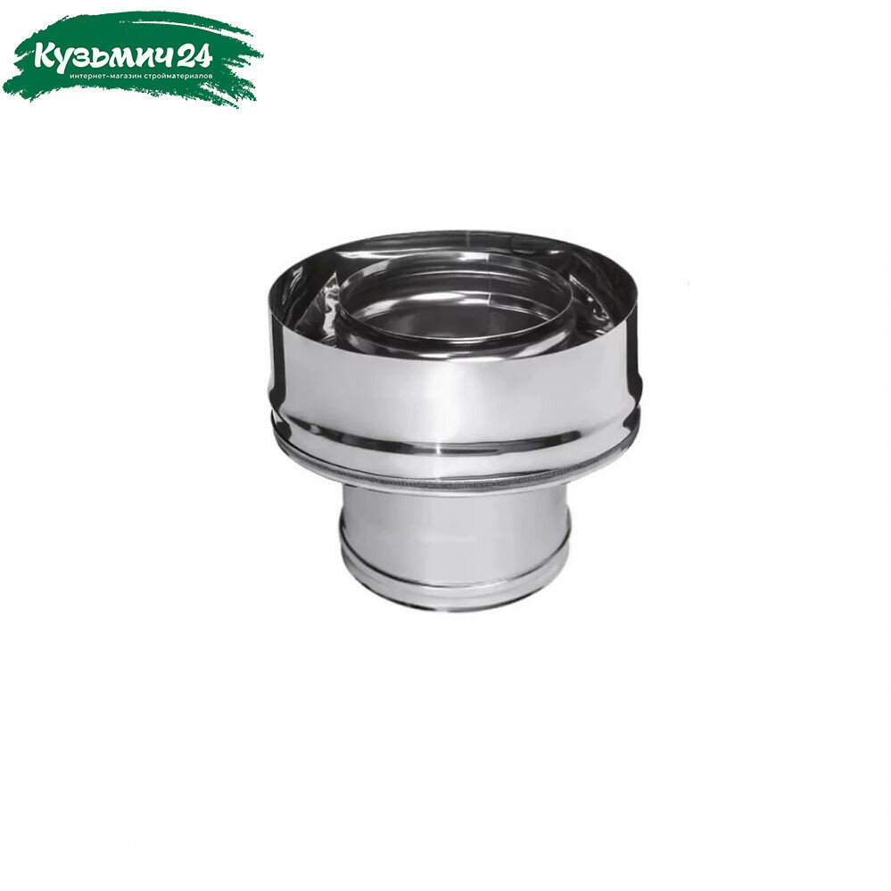 Адаптер для дымоходов стартовый Ferrum d 120х200 мм сталь 0.8 мм сэндвич-конструкция