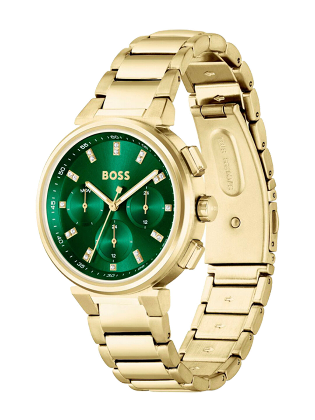 Наручные часы BOSS, золотой, зеленый — фото 1
