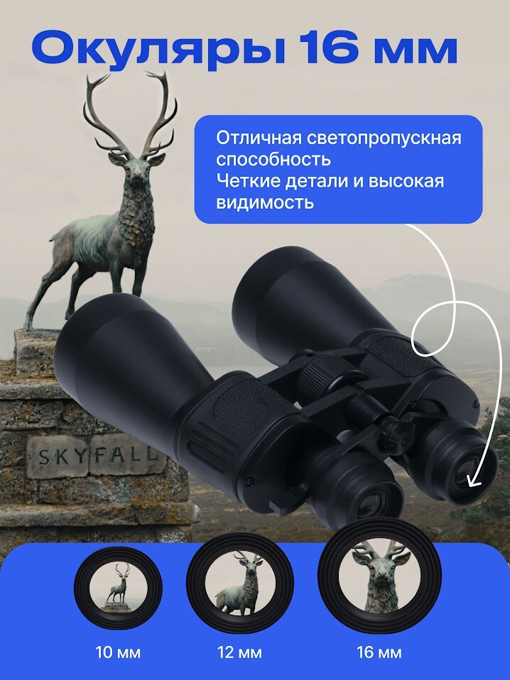 Бинокль оптический универсальный Roadlike Skyfall 102460, черный — фото 1