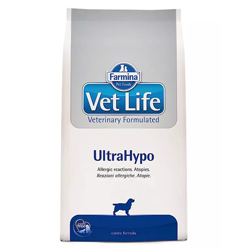 Сухой корм для собак Farmina Vet Life Canine UltraHypo с пищевой аллергией и атопией, ультра гипоаллергенный, 2 кг