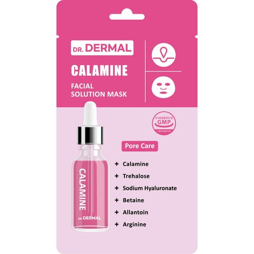 Dr.dermal FACIAL SOLUTION Маска для лица Calamine, с Каламином, 25 мл