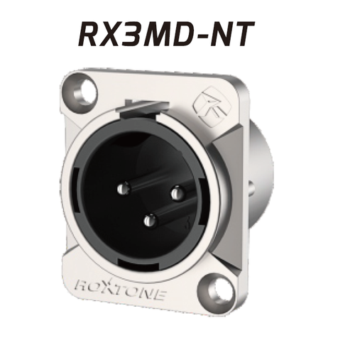 ROXTONE RX3MD-NT Разъем cannon (XLR) панельный папа 3-х контактный цвет: серебро