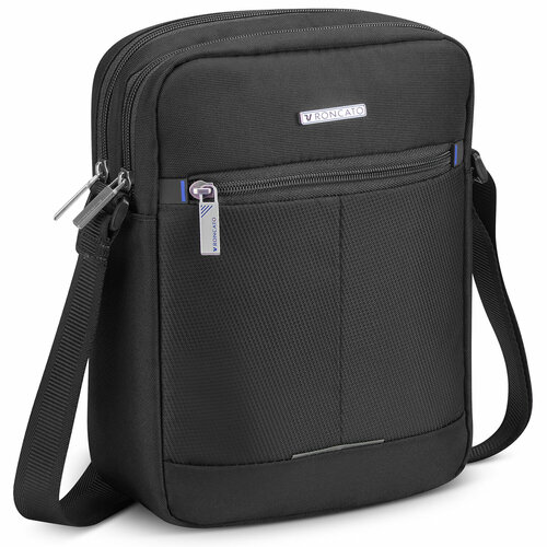 Сумка кросс-боди RONCATO, фактура гладкая, черный