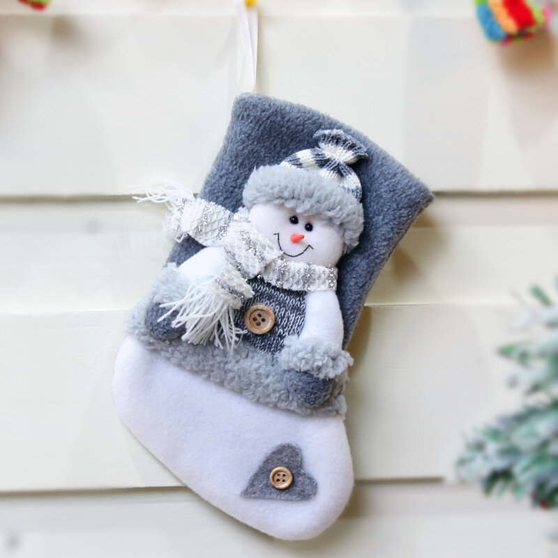 Новогодний носок со снеговиком новогодние носки для подарков; декор дома