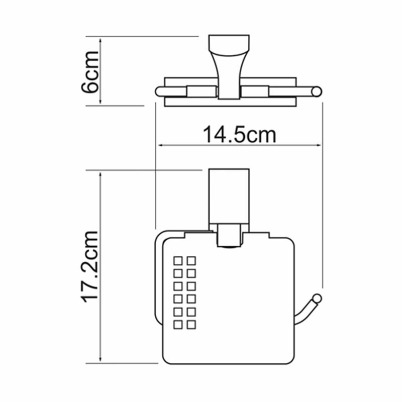 Держатель WASSERKRAFT Exter K-5225 туалетной бумаги с крышкой - фото №9