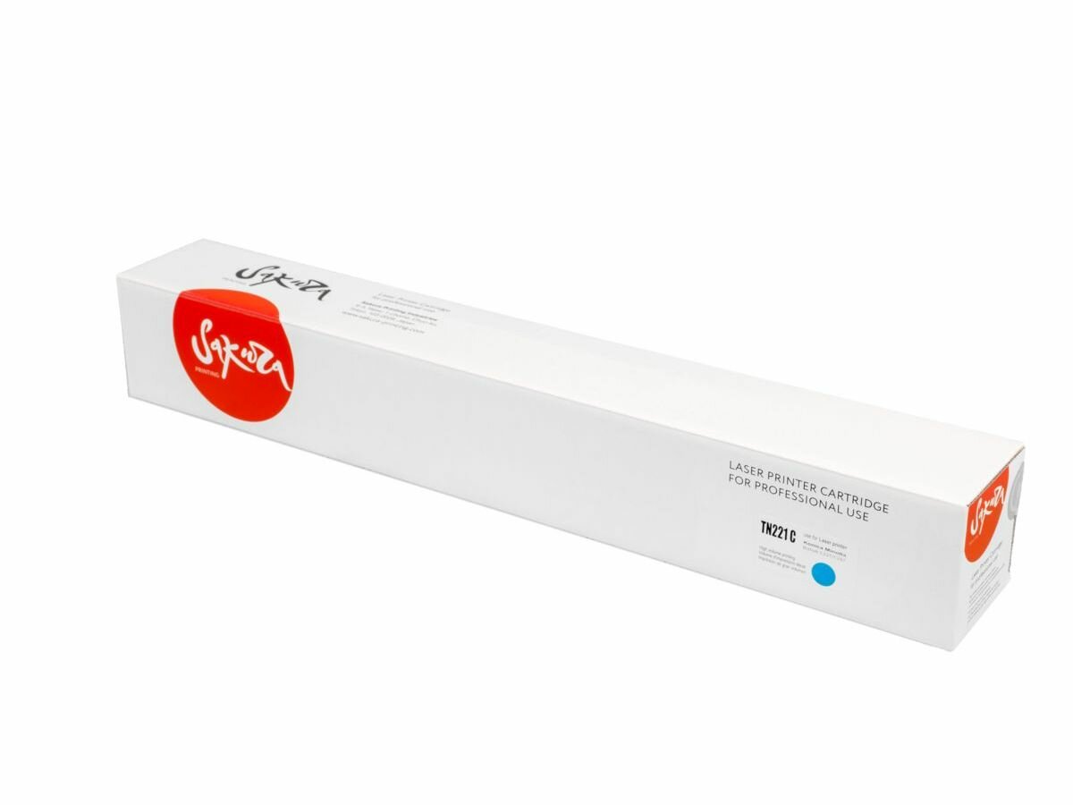 Тонер-туба для лазерного принтера SAKURA KMTN-221C (SAKMTN-221C) голубой, совместимый