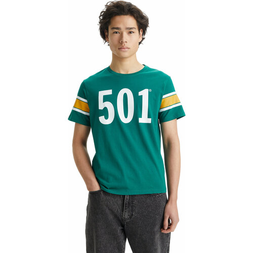 Футболка Levi's, размер M, зеленый футболка levis graphic classic tee женщины a2226 0001 xxs