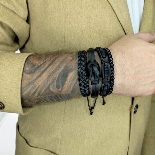 фото Набор мужских браслетов 4 штуки. нет бренда