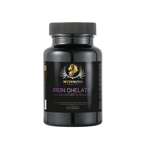 Хелат железа Iron Chelate 60 капсул WowMan WMIRONCHELATE060