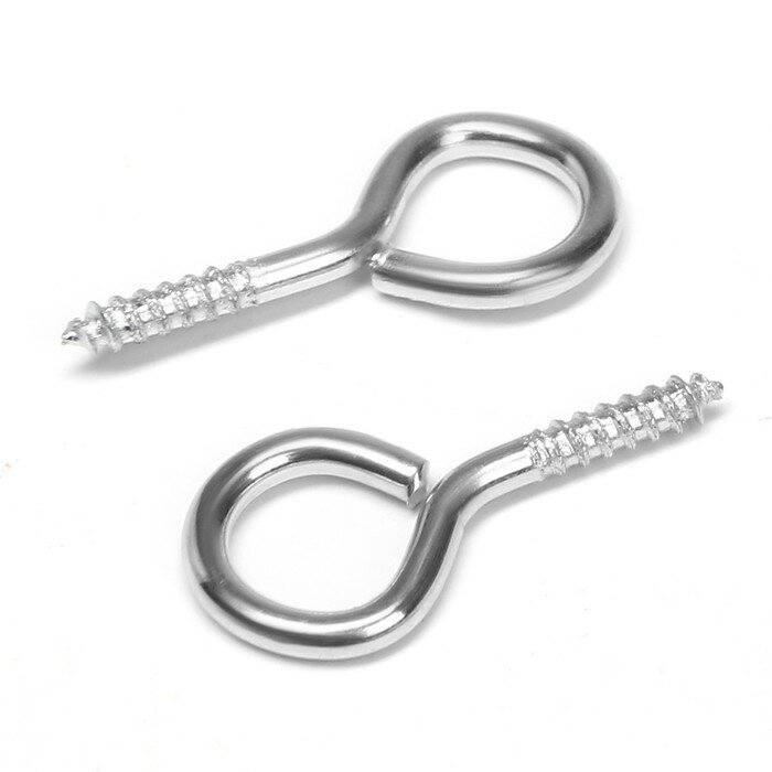 фото Шуруп-кольцо, тундра, белый цинк, 2x25 мм, 10 шт