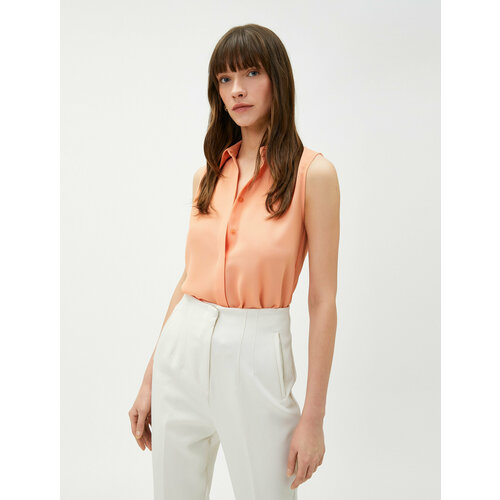 фото Рубашка koton, размер 42, оранжевый