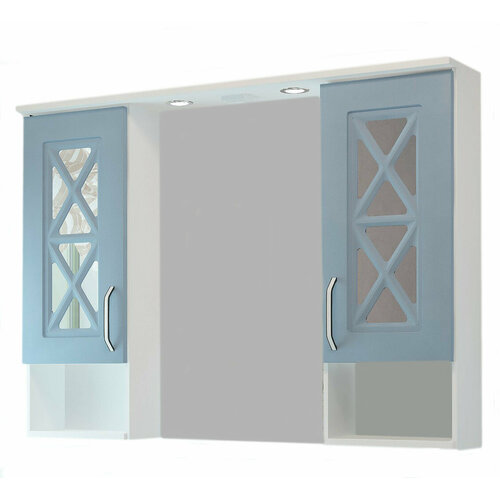 Зеркало-шкаф Sfarzoso Duglas 105 патина голубая