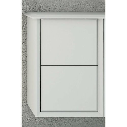 Шкафчик подвесной совместимый с базой с двумя выдвижными ящиками CEZARES BELLAGIO 54717 Bianco Opaco