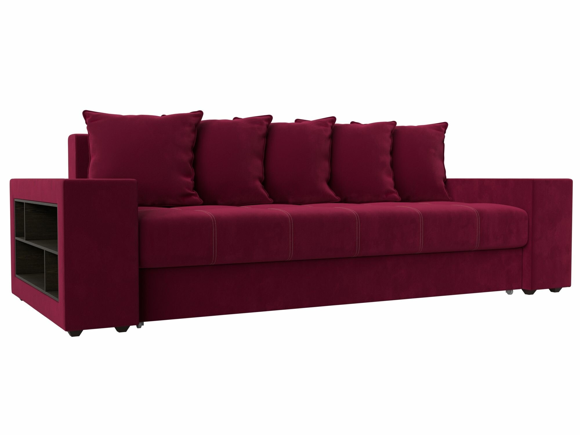 фото Диван прямой Дубай полки слева