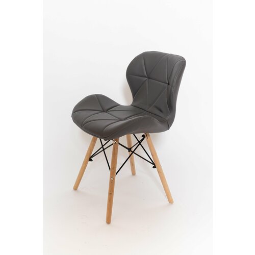 Кухонные стулья EAMES-LUX, 2 шт, PU-кожа, ножки бук + металл