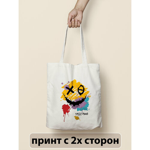 фото Сумка шоппер nakama, фактура плетеная, зернистая, белый, бежевый