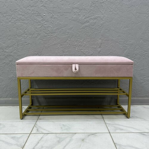 Банкетка в прихожую для обуви 100х35х55см с ящиком для хранения STEEL MEBEL (БПЗ-008) Обувница с сидением