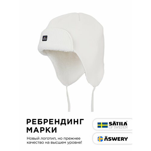 фото Шапка ушанка aswery для мужчин и женщин, размер 60, белый