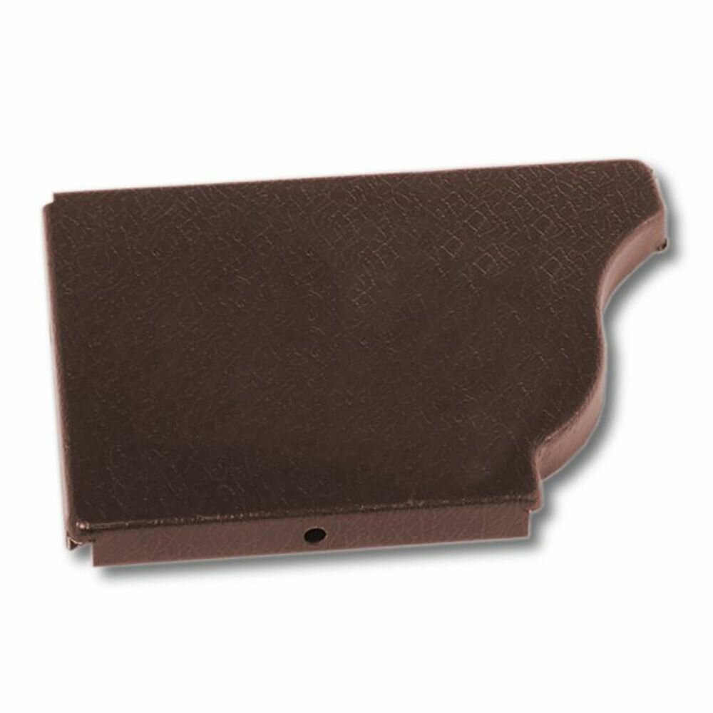 фото Заглушка желоба Юг-Профиль 120x86 мм левая коричневая RAL 8017