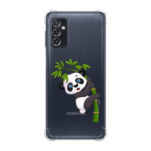 Противоударный силиконовый чехол на Samsung Galaxy M52 / Самсунг Галакси M52 с рисунком Панда на бамбуке