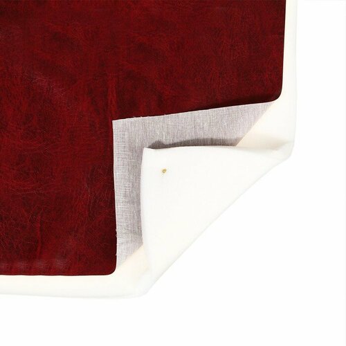 Комплект для перетяжки мебели, 50 × 100 см: иск. кожа, поролон 20 мм, бордовый, "Hidde", цвет красный