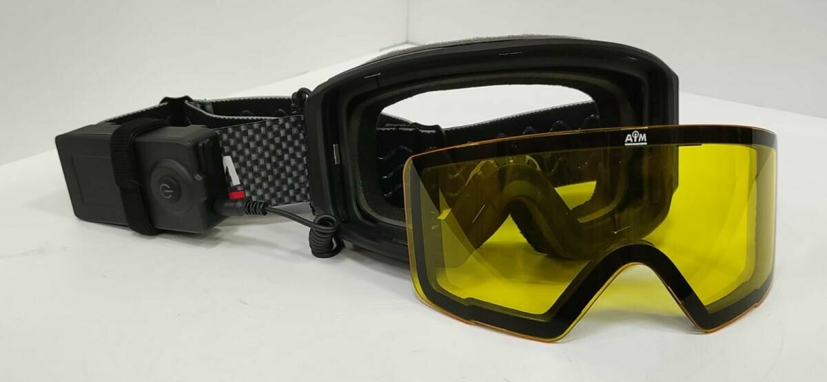 Очки снегоходные с подогревом AiM (PRO) 190-100 Accu Heated Goggles Black Matt — фото 4