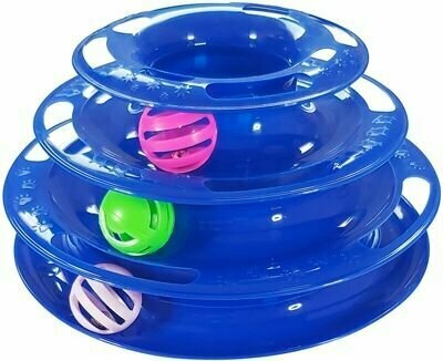 Антицарапки Игрушка для кошек интерактивная, Башня синяя